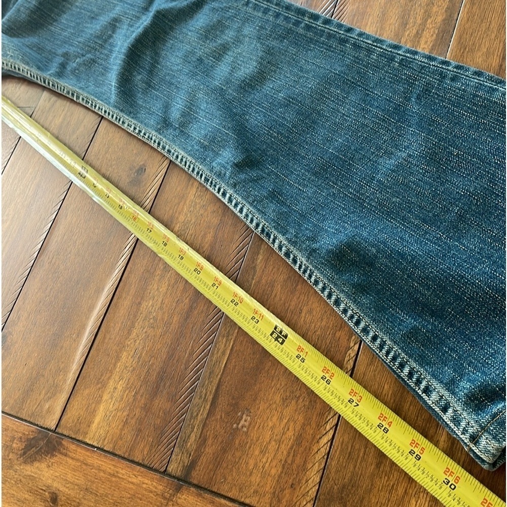 Vintage Levi’s premium denim jeans boot cut blue sz 30L rare cowboy lasso patch - Picture 12 of 12